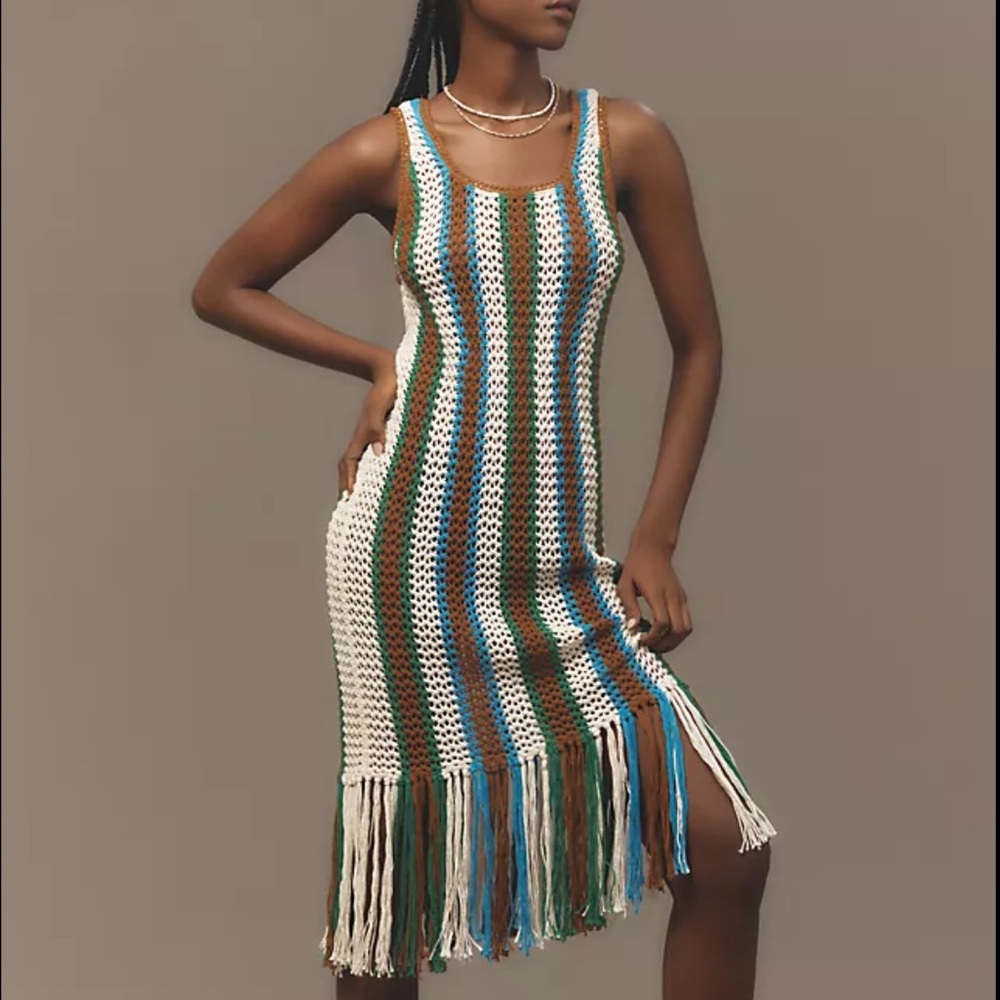 NEW MOTHER The Benefits Crochet Midi
Dress L